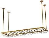 Weinregal Decke Weinregale Bar Restaurant Hängend Unter Regal Glashalter Aufhänger Regal Multifunktionale Truhe Schrank Weinglas Organizer 100 x 35 cm 75 ~ 150 cm
