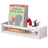 TREOAKWIS Wandregal Weiß, 40 cm Eiche Schweberegal Wandregal Schwimmende MassivHolz Bücherregal Kinderzimmer Wandregale für Zeitschrift Wohnzimmer Bad Schlafzimmer Dekor Küche Gewürzregal
