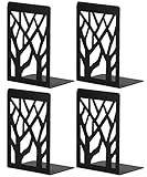 Buchstütze, Buchstützen, Book holder CD Kinder Metall, Bücher Halter für Regal, Ordnerhalter DVD Unsichtbares Bücherregal, Bookends Buchstopper, Buchhalterung Buch Halter Buchbeschwerer 2 Paar Schwarz
