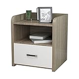 MUZIZY Verleihen Sie Ihrem Schlafzimmer Moderne Einfachheit mit dem nordischen Nachttisch: Praktischer Nachttisch-Eckschrank mit Schubladen, perfekt für das Schlafzimmer
