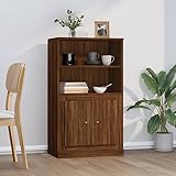 DCRAF Möbelset Highboard braun Eiche 60x35,5x103,5 cm Engineered Wood