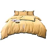 Modern Home Living Einfaches vierteiliges Baumwoll-Bettwäsche-Set, exquisites Schlafzimmer, Hotelbettwäsche und Heimtextilien-Set für Doppelbetten (E 1,8 m)