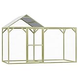Festnight Hühnerkäfig Hühnerhaus Hühnerstall Kleintierstall Freigehege Gefügelstall Freilauf Vogelkäfig Outdoor-Gehege 3 x 1,5 x 2 m Imprägniertes Kiefernholz