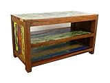 livasia Java Sideboard aus recyceltem Teakholz | TV-Bank aus Buntem Massivholz | Phonoschrank | HiFi-Möbel der Marke Asia Wohnstudio (Handarbeit)