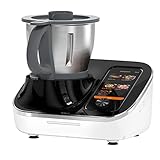 TOKIT Omni Cook Roboter All-in-1 Küchenmaschinen mit 21 Kochfunktionen Eingebauter 7'' Touchscreen Geführte Rezepte Vorreinigen, Zerkleinern, Entsaften, Mixen, Wiegen, Sous-Vide, Ice Crush und mehr