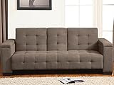 Vente-unique Schlafsofa Klappsofa 3-Sitzer - Microfaser - Braun - Devonshire