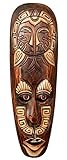 Wogeka Schöne 50 cm Wand Maske Maori Tribal Holz Tier Afrika Maske46