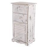 Mendler Kommode Schrank, 81x40x32cm, Shabby-Look, Vintage - weiß