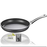 Berndes 28cm-Titanium Special Edition-große Bratpfanne mit Edelstahl-Griff, antihaft-beschichtet, Aluguss-Pfanne, hochwertige Versiegelung für fettarmes Kochen, Black, 28 cm