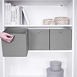 Aufbewahrungsbox für IKEA BILLY Regal faltbare Stoffbox (Anthrazit 3-Set)