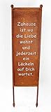 Bornhöft Schild/Spruchtafel Gartenschild Edelrost Rost zum Einstecken rostige Gartendeko (Zuhause ist wo die Liebe wohnt und jederzeit EIN lächeln auf Dich wartet)