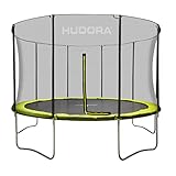 HUDORA Fabulous Trampolin - Trampolin Outdoor mit Sicherheitsnetz - Gartentrampolin für Kinder und Erwachsene - Mehrfarbig