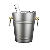 BAFAFA AWJ Edelstahl-Champagner-Eimer, silberner großer Eiskübel | Champagner-Eiskübel, Weinkühler aus Edelstahl Kühler