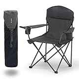 qeedo Johnny XL Campingstuhl faltbar (bis 150 kg), Klappstuhl mit 2 Getränkehalter