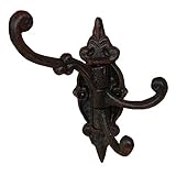 Dekowunder Haken Garderobe Handtuchhaken Wandhaken Landhaus Guss drehbar schwarz-braun