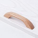 Massivholzgriff, Massive Holzschubladen-Türgriffknöpfe, Möbel-Garderobengriff, Möbeltor-Griff für Küche, Kleiderschrank, Schrank, Möbel, 1 Stück (Eiche 96 mm (3,7 Zoll))