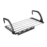 CLISPEED Balkon Heizkörper Wäschetrockner Edelstahl Hängetrockner Balkontrockner Wandtrockner Heizkörpertrockner Wandwäschetrockner Wäschehalter Wand Wäscheständer zum Hängen