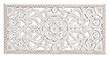 Meinposten. Wandornament Holz weiß 60x30 cm Shabby Landhaus Ornament Holzornament Holzbild