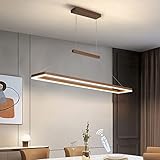 LED Esstisch Pendelleuchte Dimmbar Pendellampe Wellenförmig Design Hängeleuchte 50 W Höhenverstellbar Hängelampe mit Fernbedienung Hängeleuchte Esszimmer, Wohnzimmer, Balkenpendelleuchte Länge 120cm
