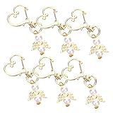 Vaguelly 6 Stück Schlüsselanhänger Weihnachtsgeschenke Engel Hochzeitsengel-Schlüsselanhänger Weihnachtsgeschenke Hochzeits-Sets Metall-Schlüsselanhänger Schlüsselanhänger-Set