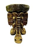 Elefant-Podest Hocker Elefant Blumenpodest gold bunt