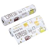 2 Rolle Schrankpapier Küche, Nicht klebende Schubladeneinsätze, Wasserdicht Schubladenmatte Zuschneidbar, Schubladeneinlage für Regale, Schränke, Kühlschranke, Hause, Büro, 30x300cm