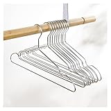 danxiang Kleiderbügel 10pcs Nicht rutscher Rockmantel Trockenbügel Garderobe Kleidung Aufbewahrung SAPCE Save ORGERIZER Metal BAUR DROPHIPING (Color : 10pcs Sliver 1)