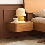 SETEXI Wandbehang nachttisch mit schubladen,Schlafzimmer nachttisch hängend,modern Bed Side Table Set,mit Lichtern,mit Lagerplattform