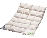 Vitaschlaf® Bio-Luxe-KBA TESTSIEGER Deutsche Gutshofdaune W5 - WARM DAUNENDECKE Organic 100% Nature Daunendecke Deutsche Qualität (135 x 200 cm)