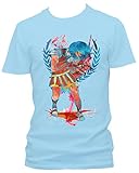 Roman Combat Cooles Party Herren Shirt, hellblau, XXL