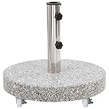 TOYOCC Sonnenschirmständer Granit 30 kg rund grau