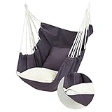 Swing Chairs ALUK- Hängesessel Hängeseil Schaukel, Max. 150 Kg Hängesessel Mit Baumwollgewebe In Taschenqualität Für Überragenden Komfort Und Haltbarkeit Perfekt Für Den Außenbereich, Zu Hause
