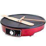 Gadgy Crêpes Maker mit Antihaftbeschichtung | 30 cm Durchmesser Crepe | Pfannkuchen Maker mit Teigverteiler & Crêpes-Wender | Pancake Maker für Crepes, Pfannkuchen, Pancakes