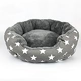 PANDRAGON Hundesofa, abnehmbar, gemütlich, für Haustiere, Katzen, Hundehütte, abnehmbares Waschkissen, gepolstert, bequem, langlebig, für Hunde, S, grau