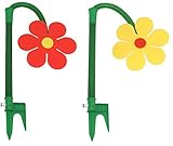 2 Stück Neustanlo Tanzende Blume Rasensprinkler Bewässerung Sprenger beweglich farblich Sortiert