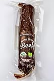 Beefy Rindersalami BIO - 100% Rind - ZUCKERFREI - GLUTENFREI - KEINE chemischen Zusätze - aus kontrolliert biologischer Landwirtschaft (1 Stück) - Bio-Metzgerei Mennel