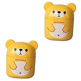 Cabilock 2 Stück Tisch-Mülleimer Kunststoff-Mülleimer Kunststoffbehälter Mit Deckel Kunststoff-Mülleimer Mit Deckel Mini-Schreibtisch-Mülleimer Kinder-Papierkorb