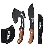 JASON Outdoor Messer Outdoor Axt Camping Messer Camping Beil Gürtelmesser Camping Axt Outdoor Survival Set Camping Zubehör für Camping & Outdoor