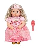 Baby Annabell, Puppe Prinzessin, Baby Annabell Little Sweet Princess 36 cm, weiche Puppe mit langen blonden Haaren, Schlafaugen, reagiert auf Berührung, mit Soundfunktion, 703984, Zapf Creation.