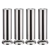 4PCS Qrity 250mm Möbelfüße Edelstahl DIY Möbel Beine Moderne Möbel Füße Sofa Tisch Schrank Beine mit Gummischutz