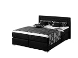 Maintal Boxspringbett Mambo, 100 x 200 cm, Strukturstoff, 7-Zonen-Kaltschaum Matratze H3, schwarz