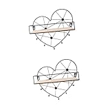 STOBOK 2 Stück Hakenleiste Zur Wandmontage Schwarzes Metall Holz Pflanzenständer Wandhalterung Display-Organizer Halter Wandgarderobe Schwebende Wandregale Wandmontageregal