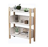 JYARZ Bücherregal Einfaches Bücherregal, Bodenstehender Bücherregal, Bücherregal, Wohnzimmer, Balkon, Bodenregal, Schulbuchregal Bücherschrank Aufbewahrungsregal (Color : White, Size : 3 Tiers)