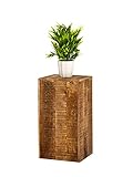 Blumensäule 27x27 H50 Blumen Hocker Holz Pflanzenständer Beistelltisch quadratisch Mangoholz Größe Höhe 50 cm