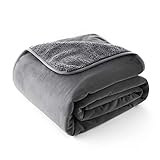 Wasserdicht Hundedecke Waschbar Hundebett Hundematte Haustier Decke Super Softe Warme und Weiche Decke für Hundedecke Katzendecke Tier Schlafdeck Überwurf für Hundebett Sofa und Couch 150X100cm , Grey