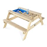 Plum Surfside Picknicktisch aus Holz mit Sand und Wasser
