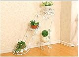 SXDHOCDZ Multifunktionaler Blumenständer aus Schmiedeeisen für drinnen und draußen, Wohnzimmer, Balkon, hoher Absatz, kreatives Blumenregal, mehrschichtiges Design
