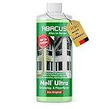 Nell Ultra Grünbelagentferner & Algenentferner Konzentrat, extrem stark! Entfernt Grünbelag & Algen selbsttätig mit Langzeitschutz – für Stein, Fassade, Terrasse, Dach – ABACUS Nell Ultra 1000 ml