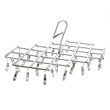 AllRight Drip Kleiderbügel Edelstahl Trocknen Rack Mini WäSchespinne mit 35 Wäscheklammern Multi Clip AufhäNger Sockentrockner mit Klammern Unterwäsche trockner für Wäsche Kleidung Socken Unterwäsche