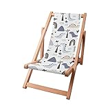 DreamRoots Liegestuhl Kinder Garten - Gartenstuhl Kinder Draußen - Kinder Klappstuhl - Kinder Campingstuhl Faltbar mit waschbare 100% Polyester - Kinder Liegestuhl - Kinder Gartenstuhl